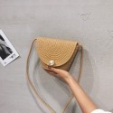 Straw bag women's 2022 new all-match retro rattan bucket bag beach braided shoulder messenger small bag